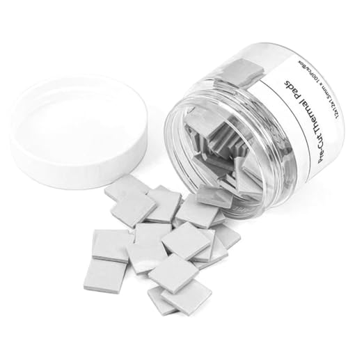 Staeekkzy 100 Almohadillas Térmicas de Silicona para Reparación de Teléfonos Móviles, Portátiles, Placas Base y CPU. Alfombrilla Precortada.