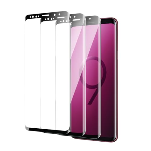 QZYWIKA 3D screen protector for samsung galaxy s9 3 Pack tempered glass 9H hardness HD screen Bubble-free Scratch-resistant Impact-resistant