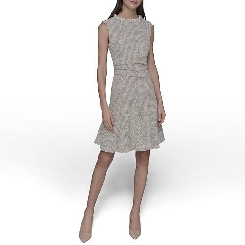 Image of Karl Lagerfeld Women's Flare Skirt Sleeveless Stretch Dress