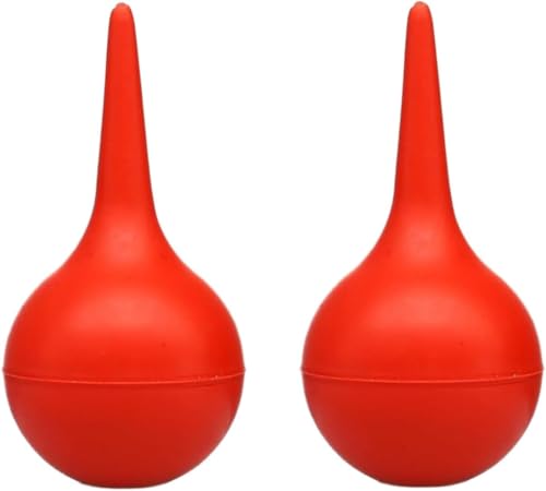 2Pcs Red Manual Amniotic Fluid Suction Device Canine Feline Pet Puppy Dog for Nasal Home Clinic Choking Pumping DeliverySupp Bulb Siphon Bulb Air Squeeze Bulb Liquids Bulb, Nursing Supplies 30ml