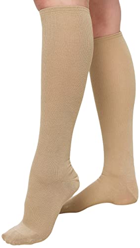 Nur Die Fit & Vital Kniestrümpfe entlastende Reisestrümpfe weiche & atmungsaktive Baumwolle mit Komfortbund Damen, leinen, 39-41 Nur Die Fit & Vital Kniestrümpfe entlastende Reisestrümpfe weiche & atmungsaktive Baumwolle mit Komfortbund Damen, leinen, 39-41