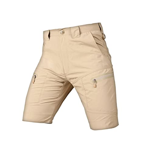 Short d'été homme élastique kaki Haitpant, cargo tactique respirant pour entraînement de camping