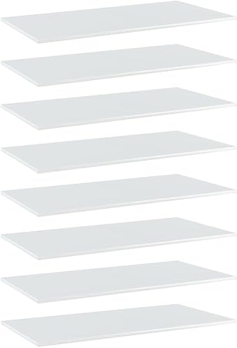 Miniatura 190 de Juego de 4 tableros de estantería, paneles de repuesto, unidades de almacenamiento, estantes de exhibición organizadores, gris hormigón, 31.5 x 11.8