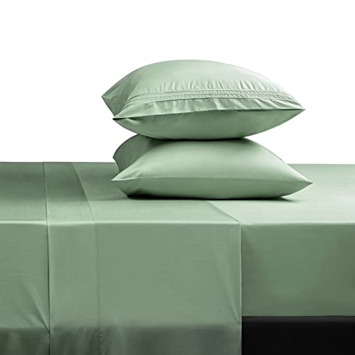Image of SONORO KATE Bed Sheet Set Super Soft Microfiber 1800 Series Luxury Egyptian Sheets 16-Inch Deep Pocket,Wrinkle and Hypoallergenic-4 Piece (Sage, Queen)