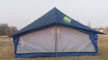 Image of 4 Persons Camping Tent Waterproof Spacious Outdoor Durable Tent House for Camping, Perfect for Your Next Adventure Blue