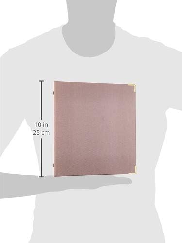 russell+hazel Bookcloth Mini 3-Ring Binder, Peony, 8” by 9”