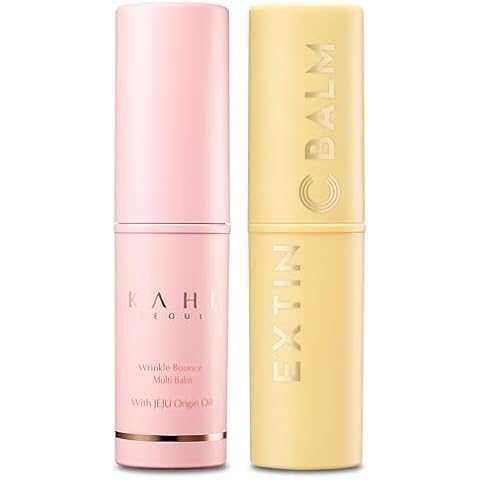 KAHI Multi Balm Max Daily Moisturizer for Face + Extin C Face Balm Moisturizer Vitamin C for Skin | Hydrating Lip Balm Eye Cream Neck Cream Make Up Base & Face Mist Moisture Balm Stick (0.30 fl oz, EA Cover