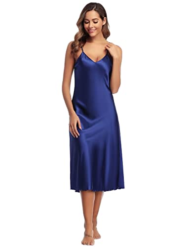 Sumeyuyu Camisón Mujer Combinacion Interior ujer Vestidos Largo Algodón con Tirantes Ajustables Sexy