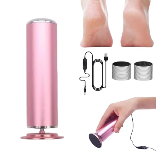 Dermaglide Hornhaut Entferner Foot Glow Hornhaut Entferner Professioneller Elektrischer Hornhautentferner mit 60 austauschbaren Schleifpapierscheiben für Abgestorbene Haut & Schwielen