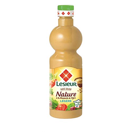 LESIEUR - Lesieur Sauce Salade Nature À La Moutarde De Dijon Legère 500Ml - Lot De 4