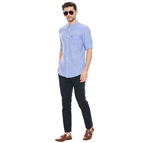 Image of US Polo Association Men's Solid Regular Fit Button Down Shirt (USSH6039H Grey, Blue and Red 3XL)