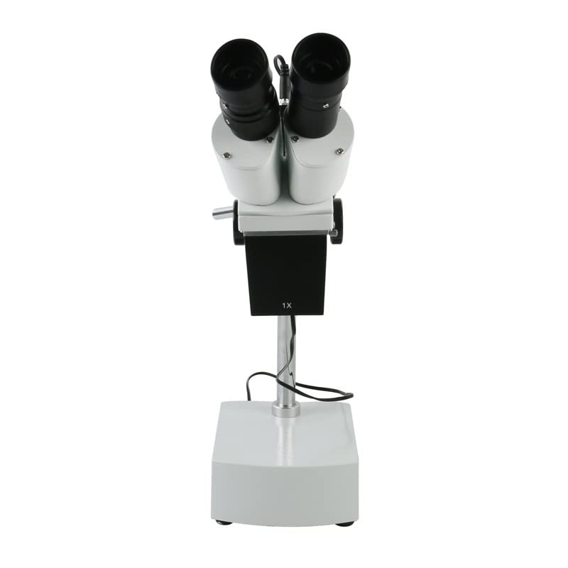 Microscope Widefield Binocular Stereo Microscope 5X/10X/15X/20X with Boom Arm Stand Spot Light(15X)