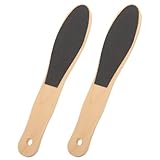 HINTRMENT 2 Stück Holz Fußfeile Hornhautentferner Fußraspel für Abgestorbene Haut Hornhaut...