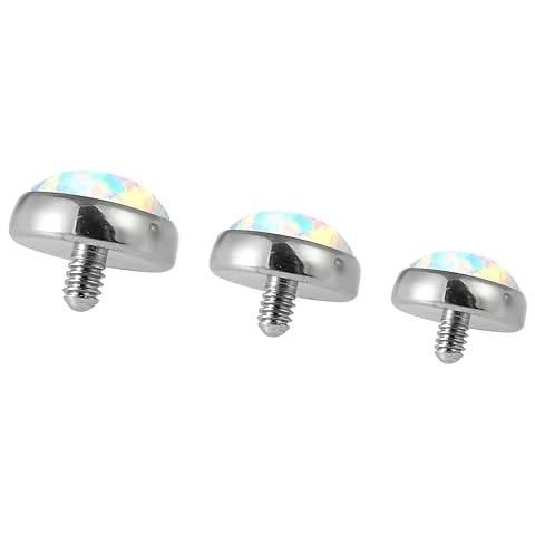 NewkeepsR White Opal Micro Dermal Anchor Retainers Cover