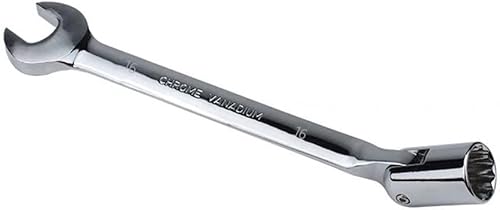 Miniatura 10 de FLZOPSER - Llave inglesa giratoria de doble cabeza hexagonal de 0.551 in, llave de combinación de extremo abierto, herramienta de reparación de