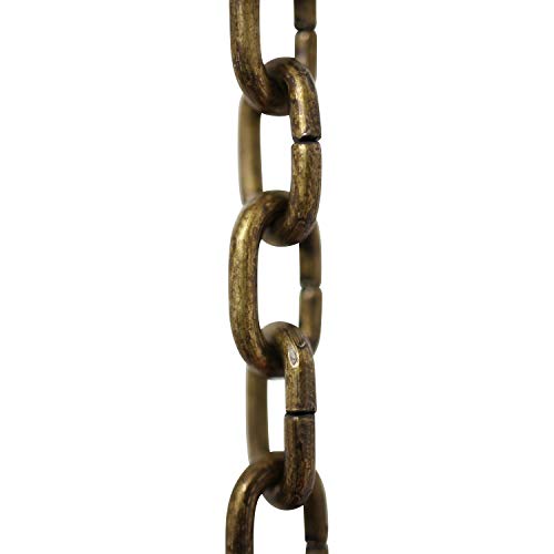Image of RCH Hardware CH-S53-14-AB Steel Clock Chain 14 Gauge, Antique Brass (1 Foot)