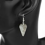 ★ EINZIGARTIGES DESIGN ★ 4,2 x 1,5 x 1,5 cm. Natürlicher Spektrolith-Kristall, böhmischer Kegel, hängende Ohrringe, Schmuck, elegantes Designelement. Quarzstein-Ohrring, natürlicher Heilpunkt, Kristall-Chakra-Edelstein-Tropfenohrring, um Ihnen mehr Charme zu verleihen. Diese Piercing-Ohrringe eignen sich für alle Anlässe und Jahreszeiten und können als Hochzeitsohrringe, Partyohrringe zu verschiedenen Anlässen getragen werden.