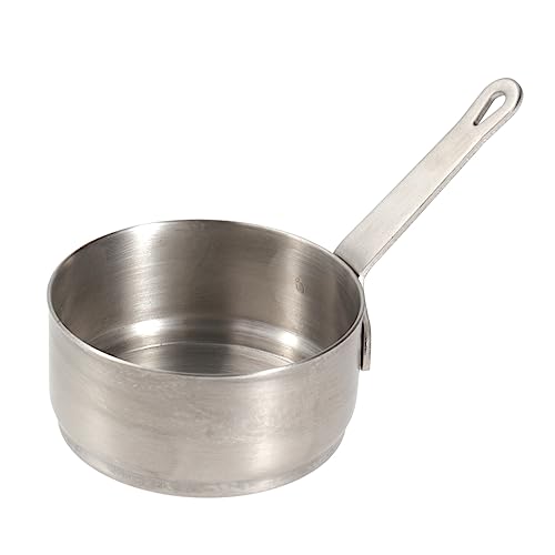 Mikikit 1Pieza Mini Olla Inoxidable Sartén de Calentar Sopa Leche y Salsas con Colgar