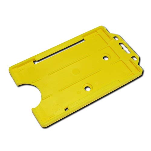 Identity-Plus: Yellow Rigid Open Faced Single Sided Portrait ID Card Badge Pass Holder (10)