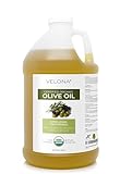 velona USDA Certified Organic Olive Oil - 64 Fl Oz | 100% Pure and Natural Carrier Oil | Extra Virgin, Unrefined, Cold Pressed | Cooking, Dressing, Face, Hair, Body & Skin Care | Use Today - Enjoy Results