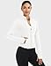 Loovoo Women's Lightweight Jackets Breathable Running Track Jacket Fashion Zip Up Sportswear Slim Fit Workout Tops White XL