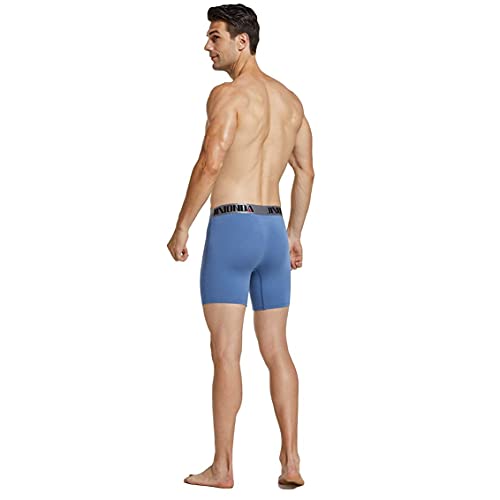 Jimonda Soft Underwear Pack Mens Breathable Bamboo Rayon & Copper Fibre Boxer Briefs Fly Front With Pouch #TOP2