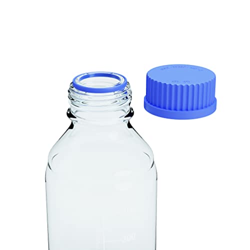 500Ml Storage Glass Bottles – 2Pcs Round Media Storage Bottle – Borosilicate Glass Bottles – Safe Probe Storage Glass Storage Bottles With Gl45 Blue Screw Cap (500Ml - 2Pcs) #TOP2