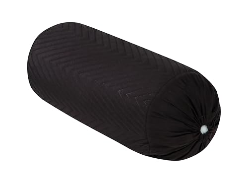 Image of RD TREND Glace Cotton Quilted Bolster Cover Size-16x32 Inches | Soft & Durable Cylindrical Pillow Cover for Bolster Pillow | Perfect for Sofa, Diwan,Couch & Bed Decor (Coffee)