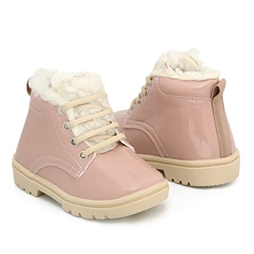 Bota Infantil Feminina Coturno - 2001A - Sapato Bebe, baby, criança - Botinha Cano Alto Cor:Bege;Tam