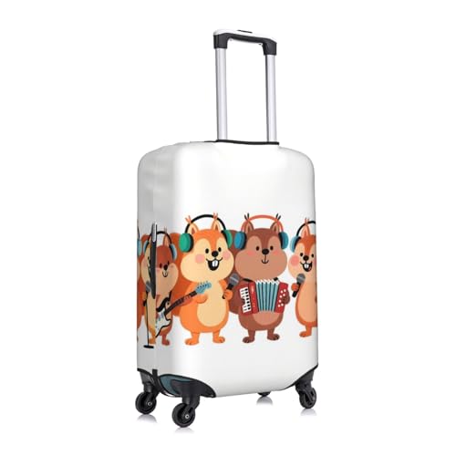Squirrels Cartoon Band Luggage Covers For Suitcase Travel Suitcase Cover Protector Anti Scratch Covers For 29-32 Inch Luggages Xl3