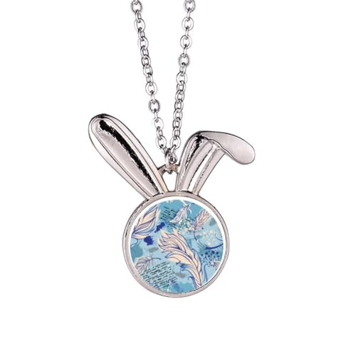 Collier lapin plume d'eau et pois : le cadeau poétique idéal pour elle