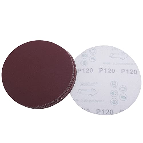 Utoolmart ディスクペーパー サンダー サンディングディスク サンドペーパー 粒度120# 外径125mm 10個入り マジックテープ式 電動サンダー用 サンディングパット 木工用 サンディング 研磨 サンダー用紙やすり 工木工生地研磨用