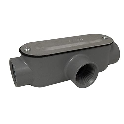 Morris 14075 Rigid Conduit Body, Aluminum, Type T, Threaded with Cover and Gasket, 2