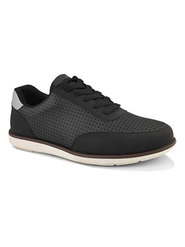 Image of San Frissco Men's Perforated Sneaker Casual Lace-Up Shoes | Soft Cushioned Footbed with TPR Sole | Comfortable and Trendy Casual Shoes for Office and College