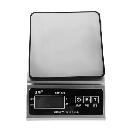 MOLUCKFU Báscula de Cocina Digital Acero Inoxidable 3 Kg Precisión 01 G Multifuncional para Hornear y Pesar Alimentos Uso Doméstico y Profesional