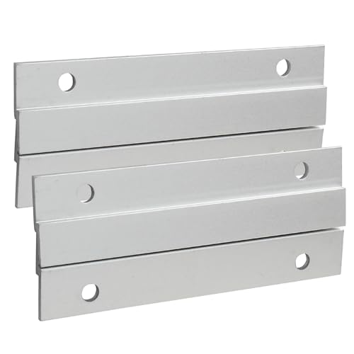 Image of Bivethoi Z Hanger French Cleat Hanger 4 Inch Z Bar Hanger Supports | Mirror, Picture, Whiteboard, Headboard, Artwork Frames Wall Mounting Brackets, 2 Pairs