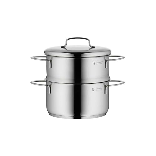 Foto von WMF Mini Dampfgarer mit Metalldeckel klein 16 cm, 1,5l, Dampftopf, Cromargan Edelstahl poliert, Induktion, Dampfgarer Topf stapelbar, ideal für kleine Portionen oder Singlehaushalte