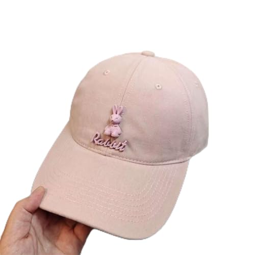 Fashionable and Sweet Ins Style Wide Edge Enhanced Face Shape Girl Baseball Hat Pink