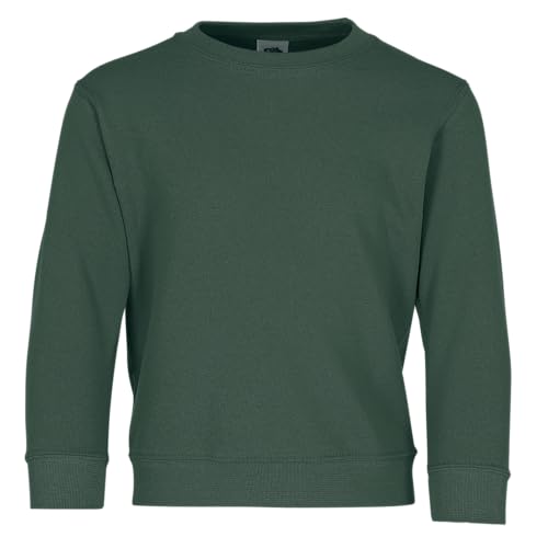 Fruit of the Loom Kids Unisex Classic 80/20 Set-In Sweatshirt (5-6) (Bottle Green)