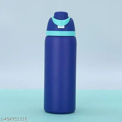 Image of FreeSip Insulated Stainless Steel Water Bottle with Straw for Sports and Travel, 32OZ (960 ML) (Blue)