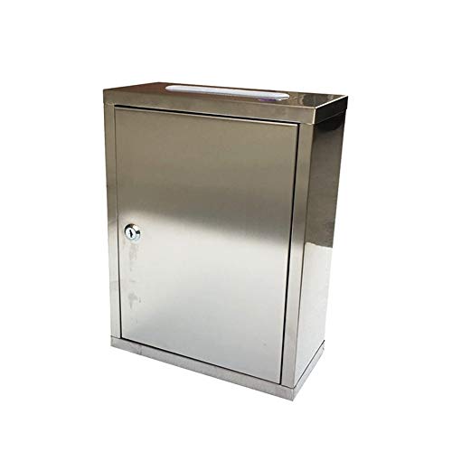 Boîte aux lettres murale en acier inoxydable avec serrure de sécurité
