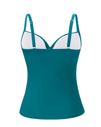 Tempt Me Women’s Underwire Tankini Top Tummy Control Swim Tops Only Twist Front Push Up Bathing Suit No Bottom 20253