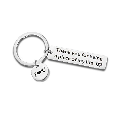 for Girlfriend Boyfriend Wife Husband Thank You for Being A Piece of My Life Keychain Gifts to My Son Daughter (A Piece of My Life Keychain)