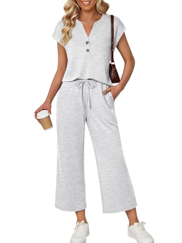 LILLUSORY Two Piece Lounge Sets for Women Spring Vacation Beach