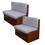 KRFOONN Fundas de cojín de comedor para caravana, 2 fundas para respaldo y 2 fundas de banco