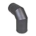 Produktbild LANZZAS Ofenrohr Bogen 90° ohne Tür, im Durchmesser, DN Ø 120 mm, Farbe: gussgrau - weitere Rohre aus unserem Sortiment, finden Sie hier.
