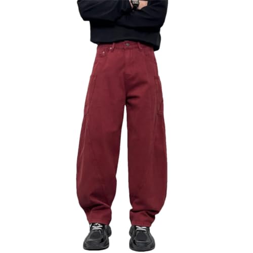 Men's Hip Hop Multi-Pocket Workwear Style Loose Straight Street Wide Leg Jeans