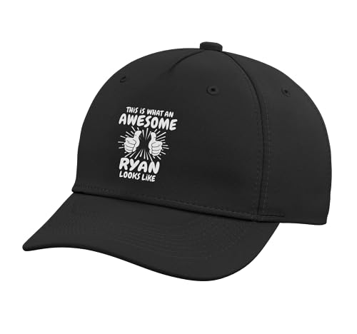 Ryan Surname Awesome Ryan Last Name Ryan Adjustable Printed Baseball Hat, Black