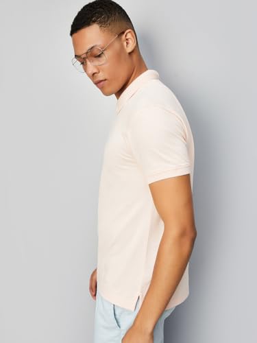 Image of Max Men Solid Slim Fit Polo T-Shirt