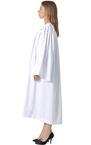 IvyRobes Unisex Premium Matte Baptismal Robe with Weighted Hem|Embroidered Dove with Olive Branch2